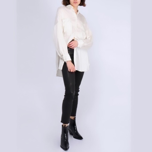 NWT Anine Bing the Jagger leather pant genuine lamb trousers black size M - Picture 16 of 16